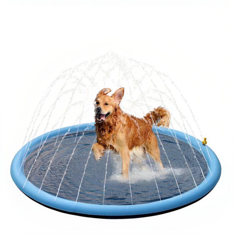 Dogs Sprinkler Pool